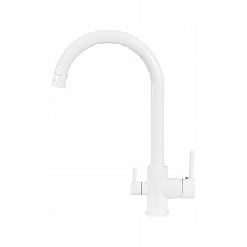 WYLEWKA BATERIA TRÓJDROŻNA PURE WHITE BIAŁA FILTR= - obrazek 3