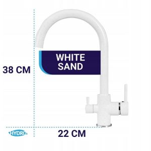 WYLEWKA BATERIA TRÓJDROŻNA WHITE SAND BIAŁA FILTR=